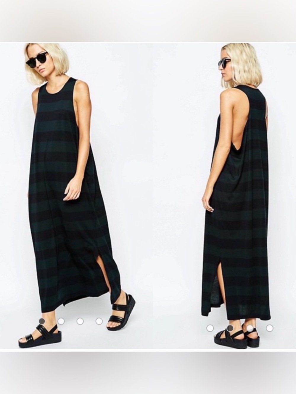 Cheap Monday Striped Maxi Ring Dress XS